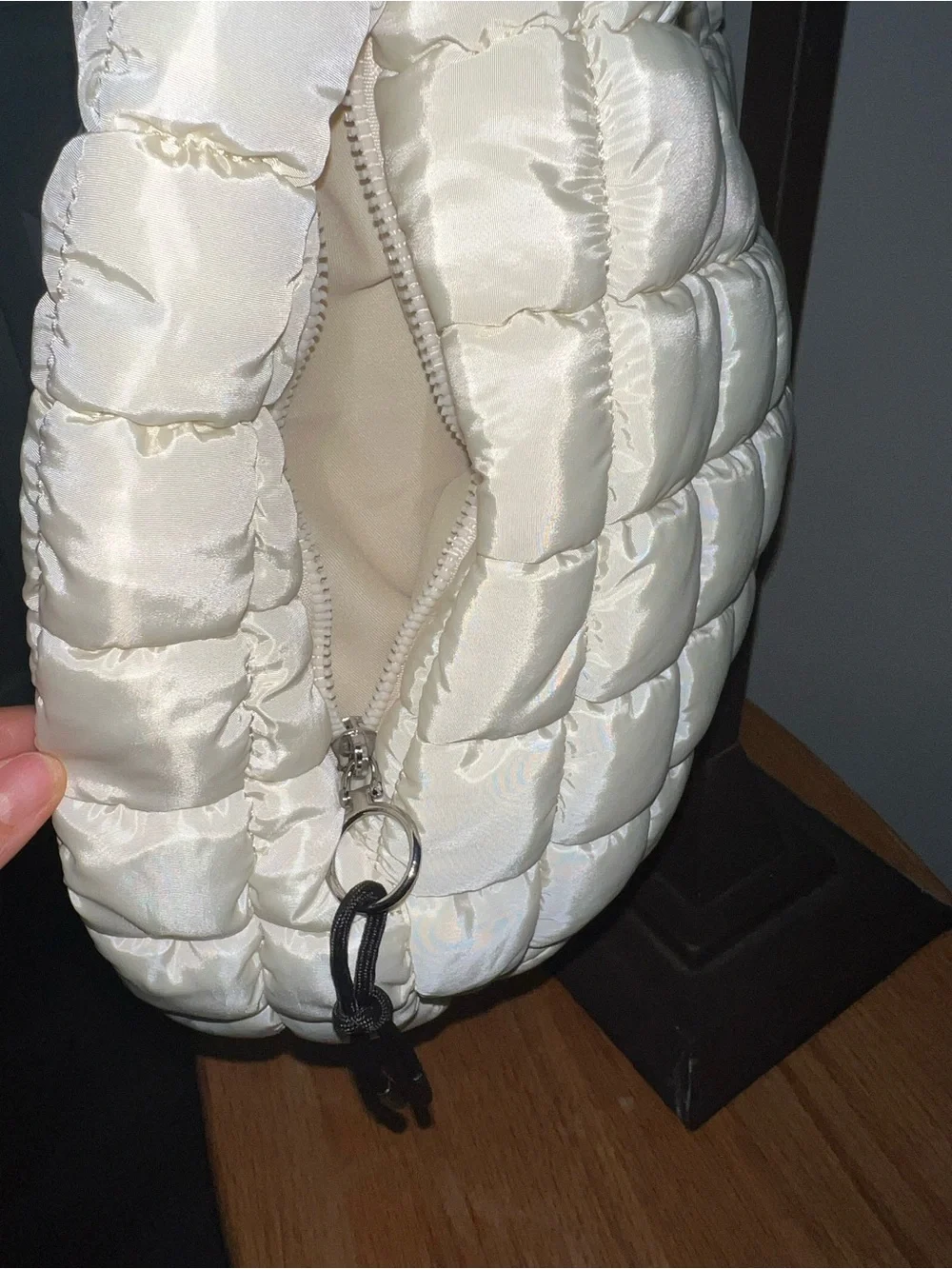 Cream Puffer Quilted Hobo Shoulder Bag – NWT